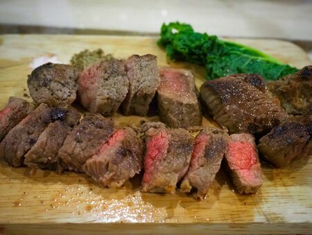 Attractive beef steak, main course during dinner timeの写真素材