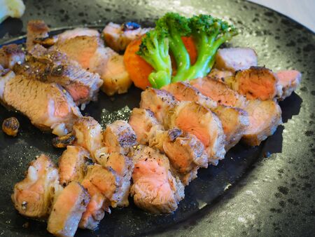 Attractive beef steak, main course during dinner timeの写真素材