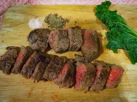 Attractive beef steak, main course during dinner timeの写真素材
