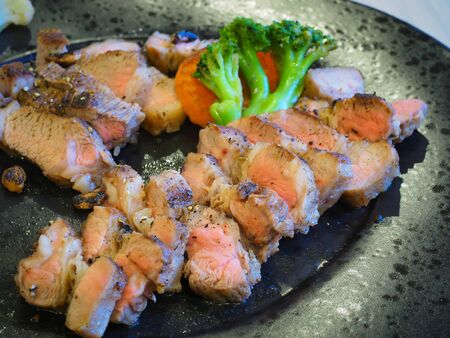 Attractive beef steak, main course during dinner timeの写真素材