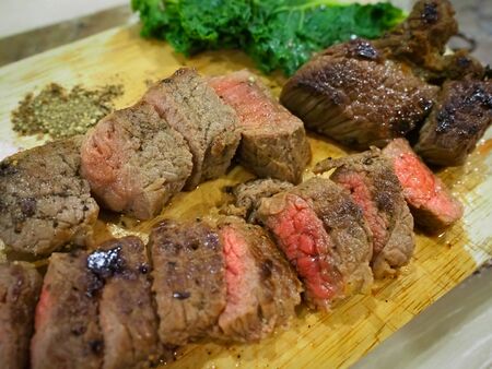 Attractive beef steak, main course during dinner timeの写真素材