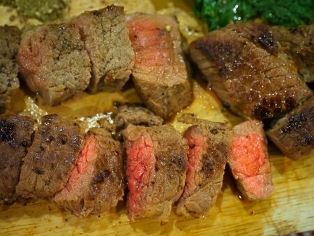 Attractive beef steak, main course during dinner timeの写真素材