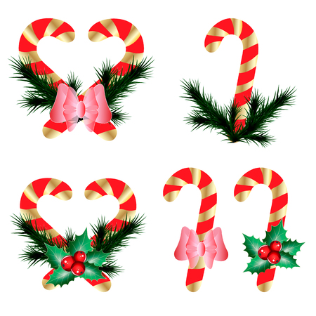 Christmas candy vector artのイラスト素材