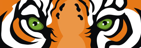 Abstract vector illustration of tigerのイラスト素材