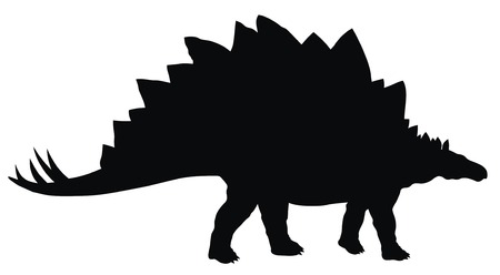Abstract vector illustration of prehistoric animal silhouetteのイラスト素材