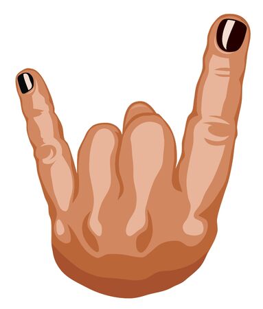 Illustration of hand in specific gesture の写真素材