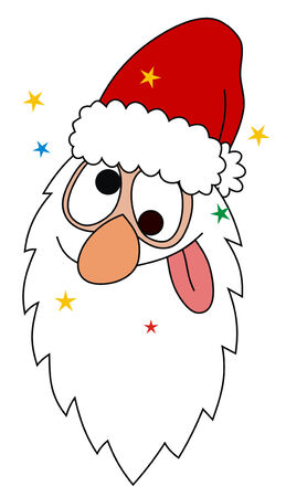 Abstract vector illustration of drunk Santa Clausのイラスト素材