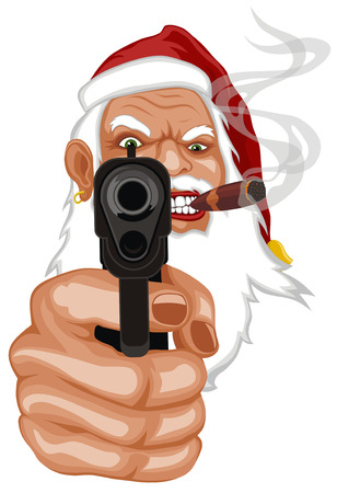 Abstract vector illustration of Santa Clausのイラスト素材