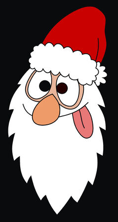 Abstract vector illustration of drunk Santa Clausのイラスト素材