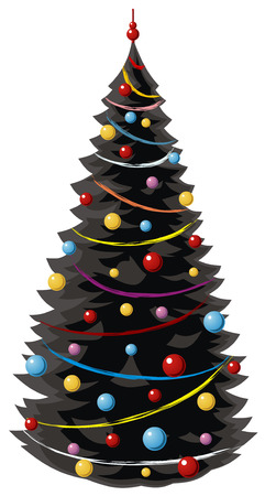 Abstract vector illustration of christmas treeのイラスト素材
