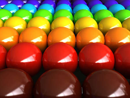 3d render of an abacus with colorful ballsの写真素材