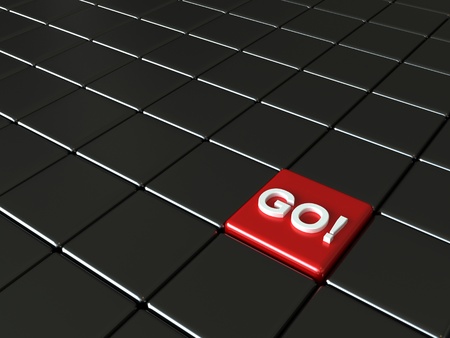 Abstract 3d render of scene with fixed accentの写真素材