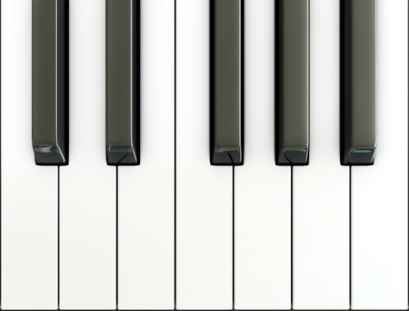 3d render of piano keysの写真素材