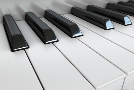 3d render of piano keysの写真素材