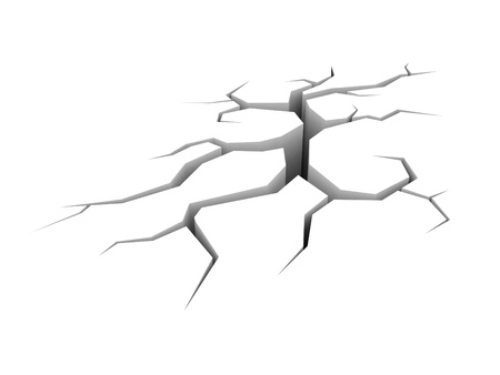 Abstract 3d render of cracked surfaceの写真素材