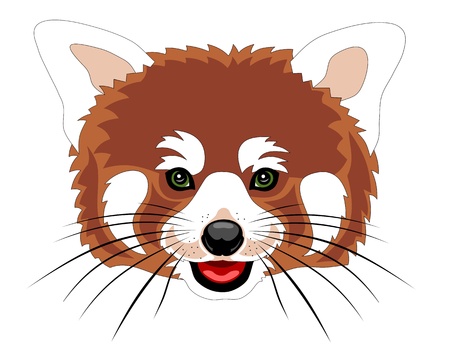 Vector illustration of red panda cartoon styleのイラスト素材