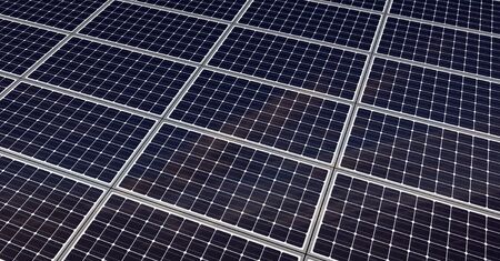 Close up 3e render of solar panelsの写真素材