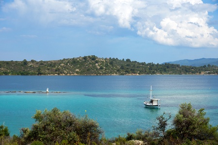 Vourvourou coast, Chalkidiki, Sitonia, Greeceの写真素材