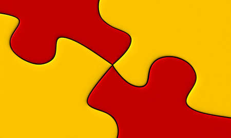 Abstract 3d render of puzzleの写真素材