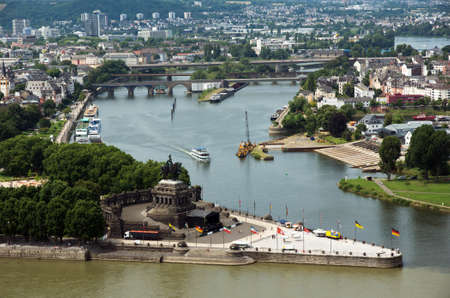 View from Koblenz town, Germanyの写真素材