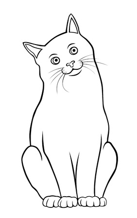 Vector illustration of cat cartoon styleのイラスト素材