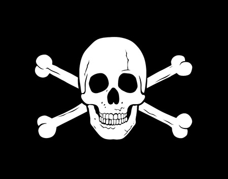 Vector illustration of piratical symbol jolly rogerのイラスト素材