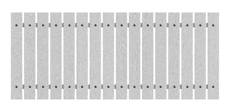 3d render of white wooden fence isolated over white backgroundの写真素材