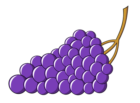 Abstract illustration of a bunch of grapesのイラスト素材