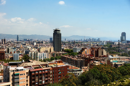 View from Barcelona city in Spainのeditorial素材