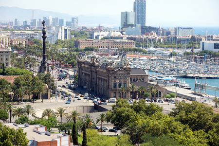 Barcelona, Spain - July 28, 2016: Building Customs in the port of Barcelona, Spain.のeditorial素材