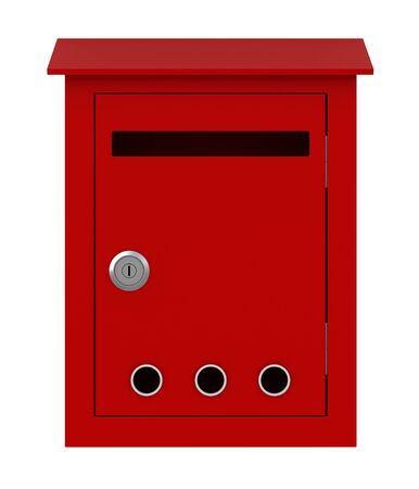 3d render of post box isolated over white backgroundの写真素材