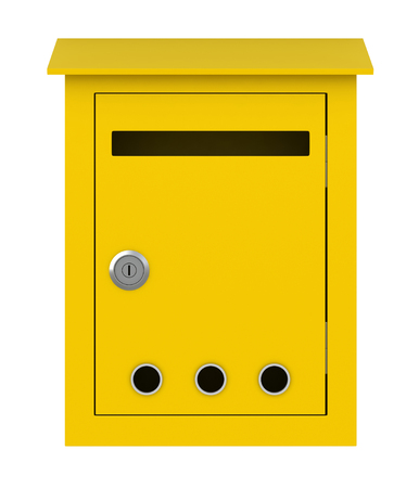 3d render of post box isolated over white backgroundの写真素材
