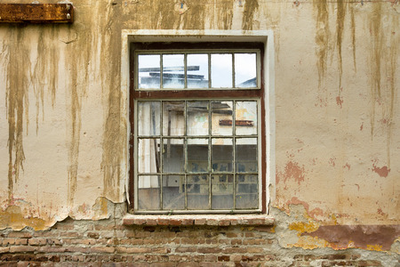 Outdoor of old abandoned building in desolate villageの写真素材