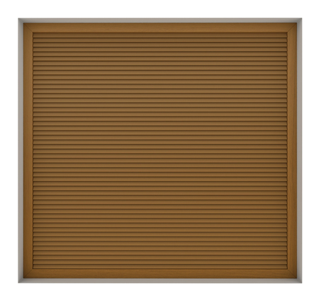 3d render of wooden window frame with external blinds isolated on white backgroundの写真素材