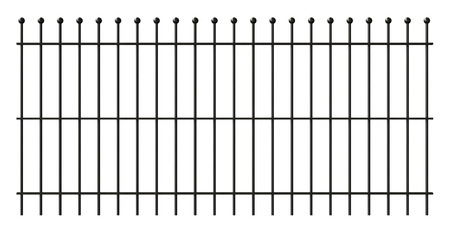 3d render of iron lattice fence isolated on white backgroundの写真素材