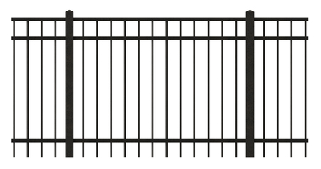 3d render of iron lattice fence isolated on white backgroundの写真素材