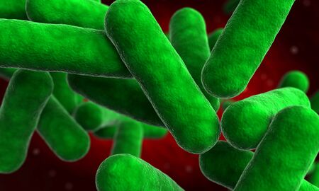 3d render of bacteria cellsの写真素材