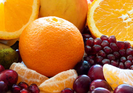 Close up of a group of fruitsの写真素材