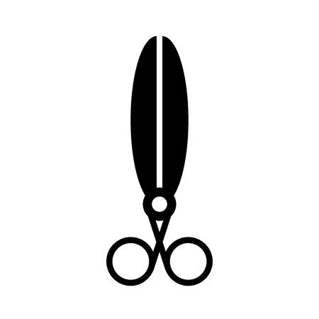 Flat icon closed scissors for applications, public places and web sites. Vector illustrationのイラスト素材