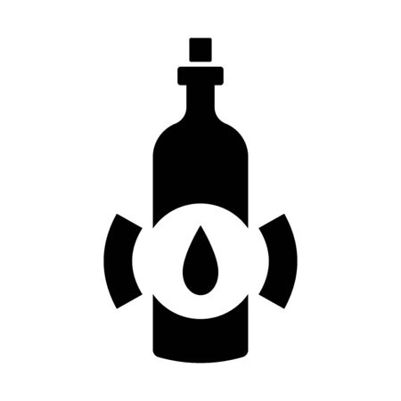 Flat linear design. Radioactive liquid icon for apps, web sites and public use. - Vectorのイラスト素材