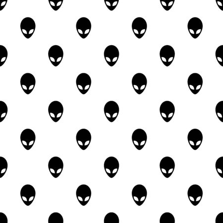 Alien seamless pattern. White and black retro background. Abstract geometric shape texture. Design template for wallpaper,wrapping, textile. Vector Illustrationのイラスト素材