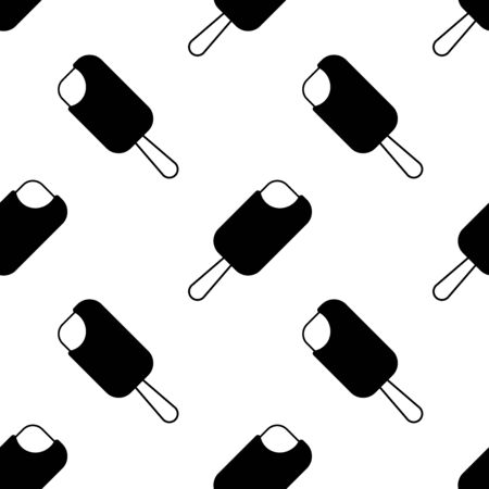 Ice cream seamless pattern. Background. Abstract geometric shape texture. Design template for wallpapers, wrapping, textile. Vector Illustrationのイラスト素材