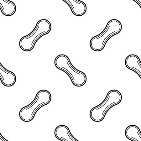 Feminine sanitary pad icon seamless pattern background. Vector illustration.のイラスト素材