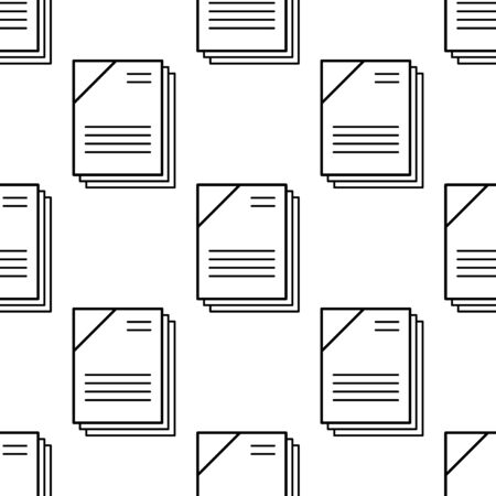 Office working paper icon seamless pattern background. Vector illustration.のイラスト素材