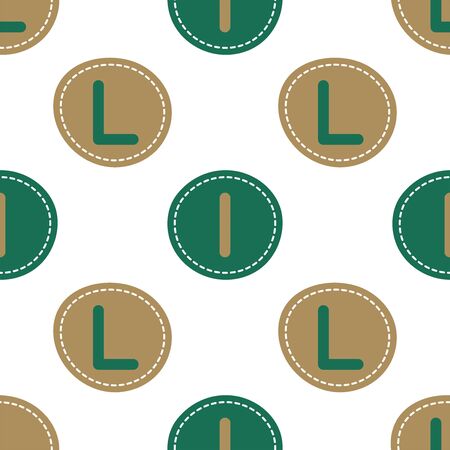 Flat linear design. Seamless texture of the English alphabet. Letter - L and l. Can be used for wallpaper, pattern fills, web page, surface textures, textile print, wrapping paper - Vectorのイラスト素材
