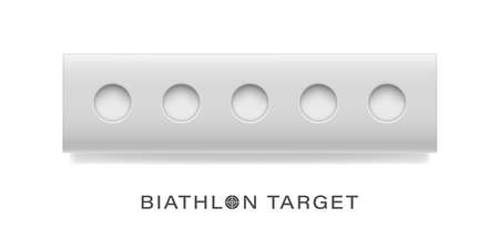The winter sports attribute is the biathlon target. Set of open and closed targets. Vector...