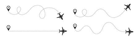 The flight path of the aircraft from the point of location along the dotted line. Flight route from...