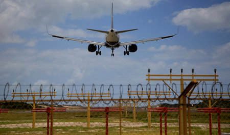salvador, bahia / brazil - november 7, 2019: Embraer of Azul Linhas Aereas is seen during the runway...
