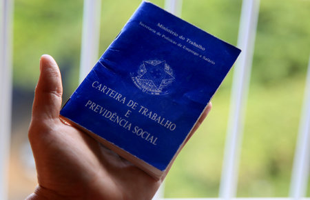salvador, bahia / brazil - june 12, 2020: brazilian work permit is seen in the city of Salvador. *** Local Caption ***のeditorial素材