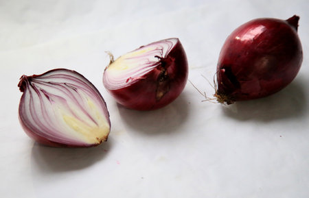 salvador, bahia / brazil - june 7, 2020: purple onion is seen in the city of Salvador.のeditorial素材